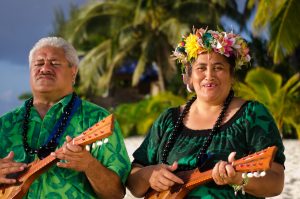 Tahitian man and woman